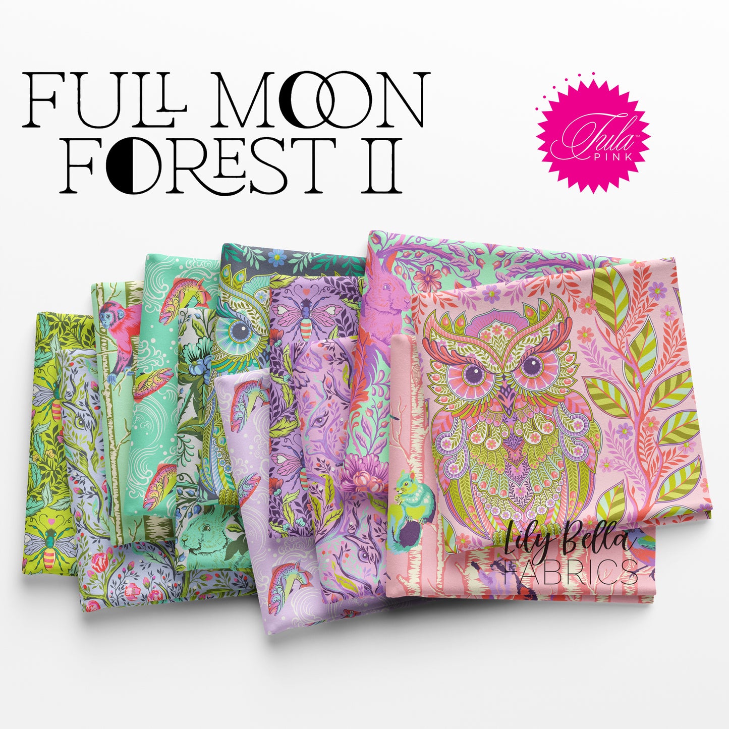 Full Moon Forest II Fat Quarter Bundle (12 pcs) by Tula Pink for FreeSpirit