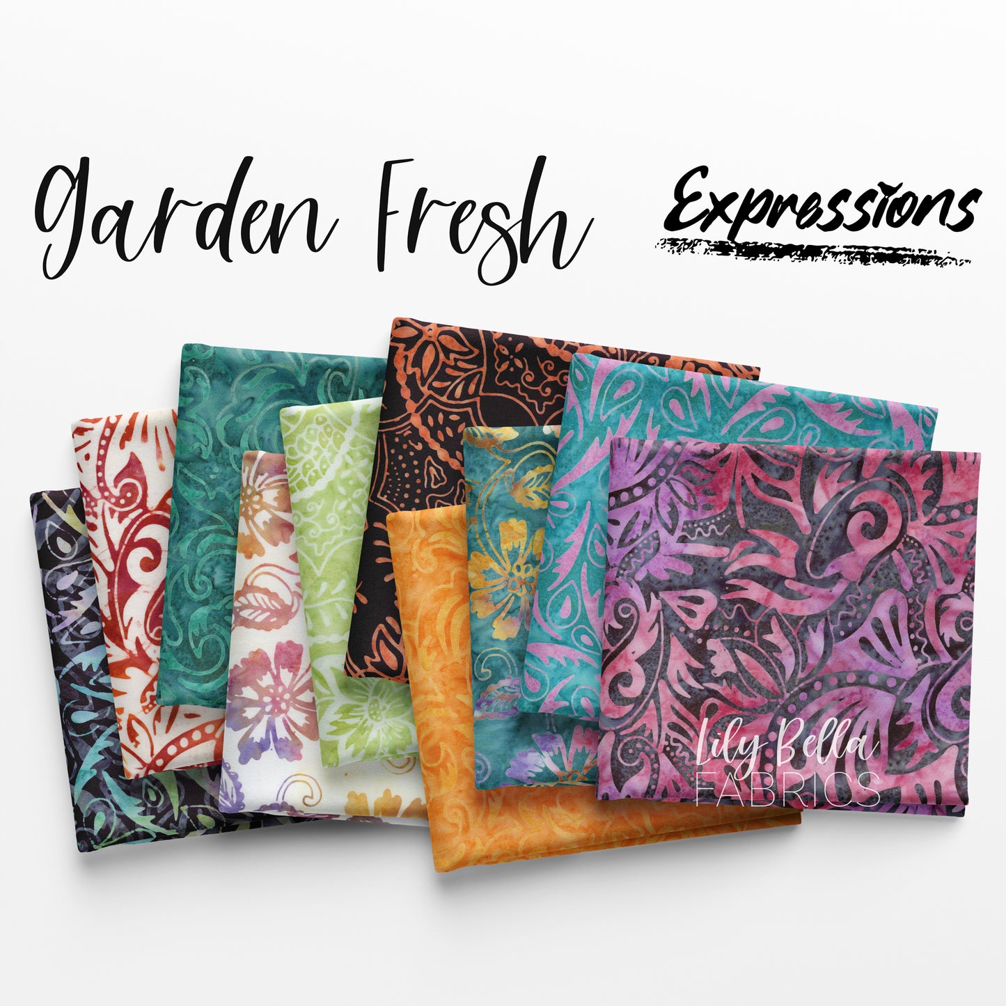 Garden Fresh Expressions Batiks Fat Quarter Bundle (20 pcs) by Riley Blake Designs