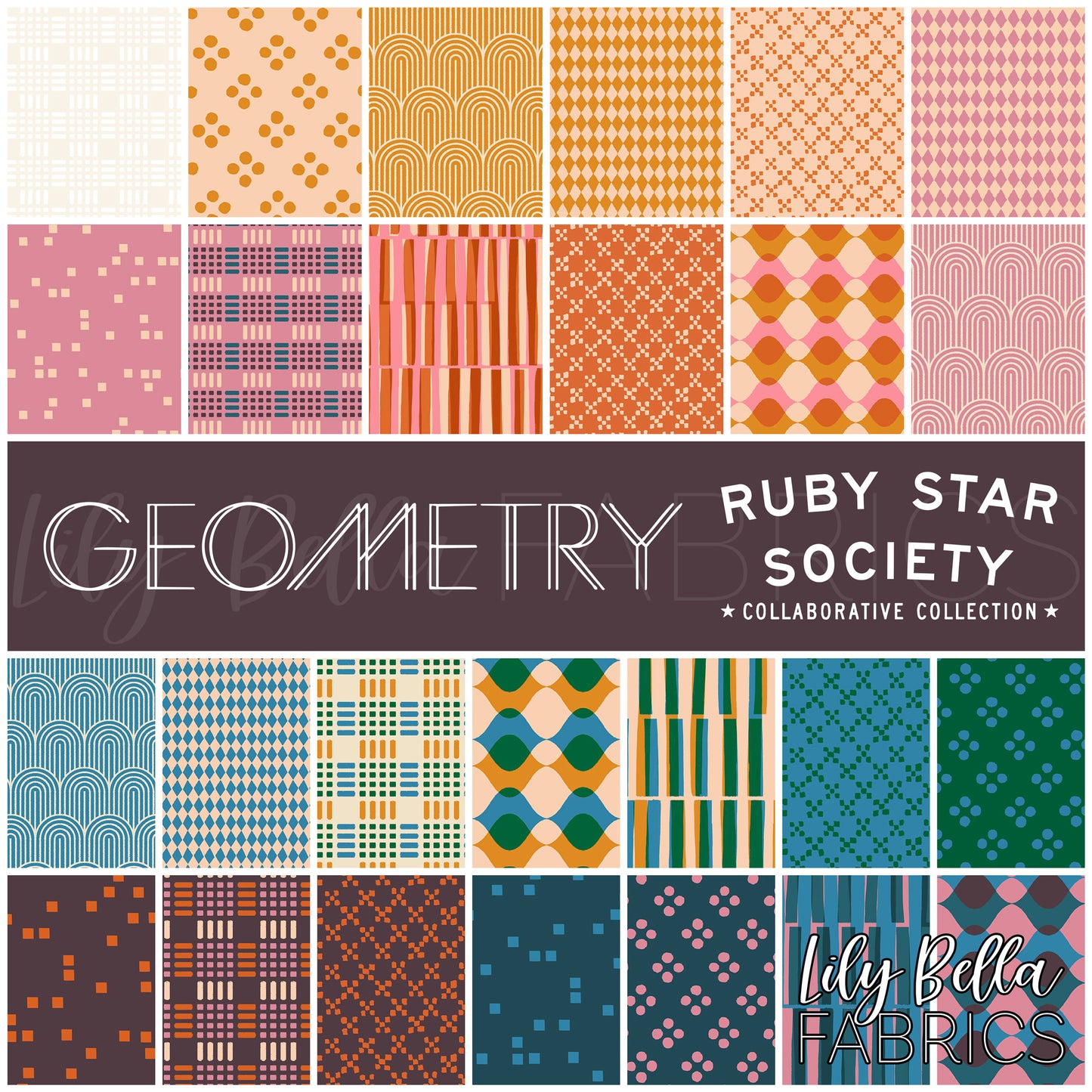 Geometry Fat Quarter Bundle (26 pcs) by Ruby Star Society Collaborative