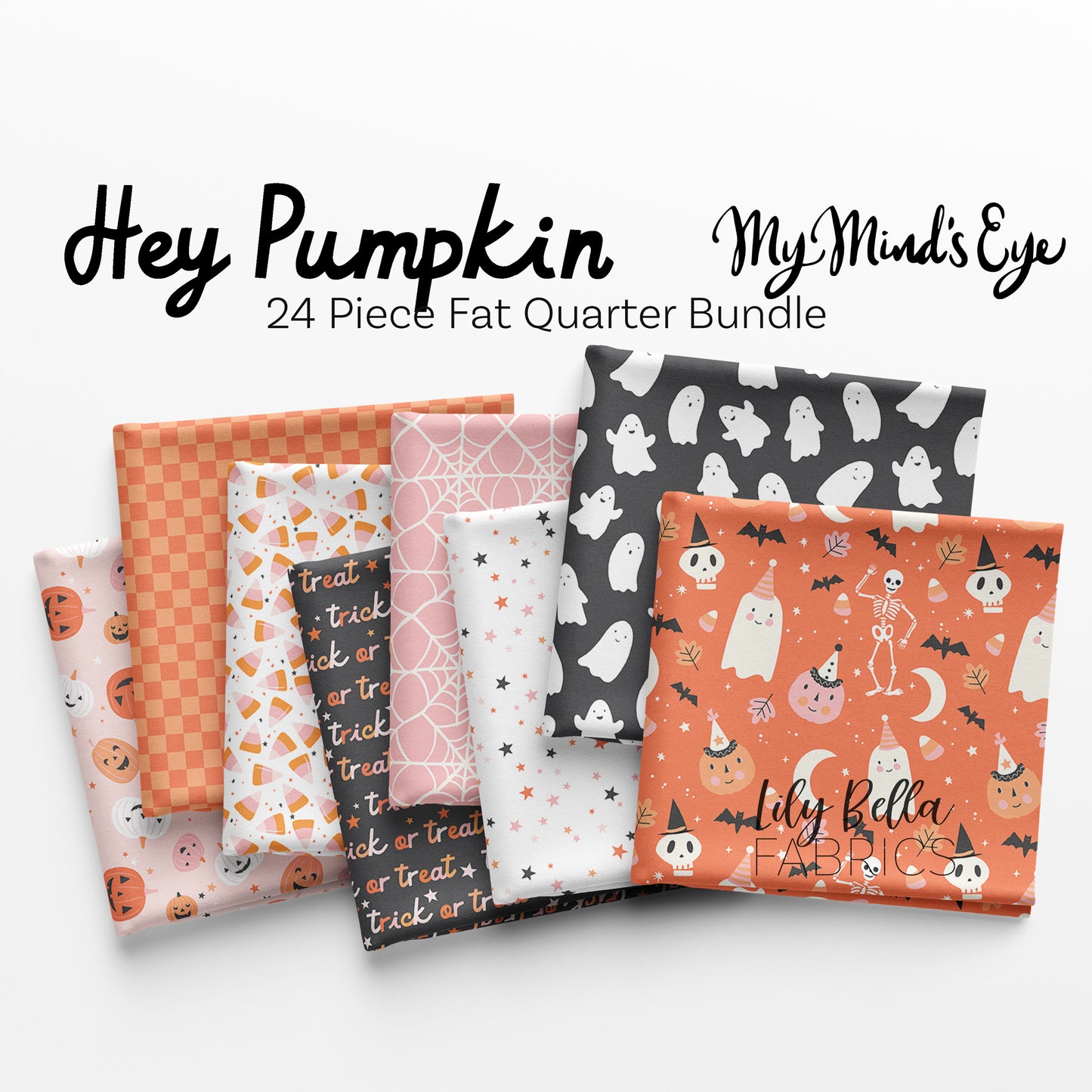 Hey Pumpkin Fat Quarter Bundle (24 pcs) by My Mind's Eye for Riley Blake