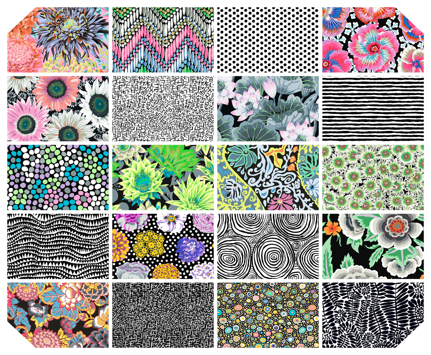 Classics Plus: Polaris 10 Inch Charm Pack (42 pcs) by Kaffe Fassett Collective for FreeSpirit