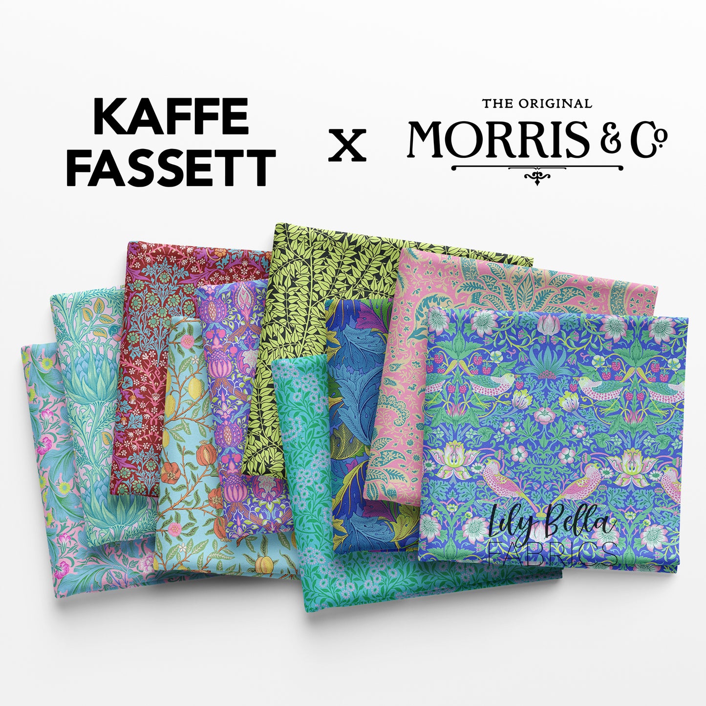 Kaffe Fassett x Morris & Co. Design Roll (40 pcs) for FreeSpirit