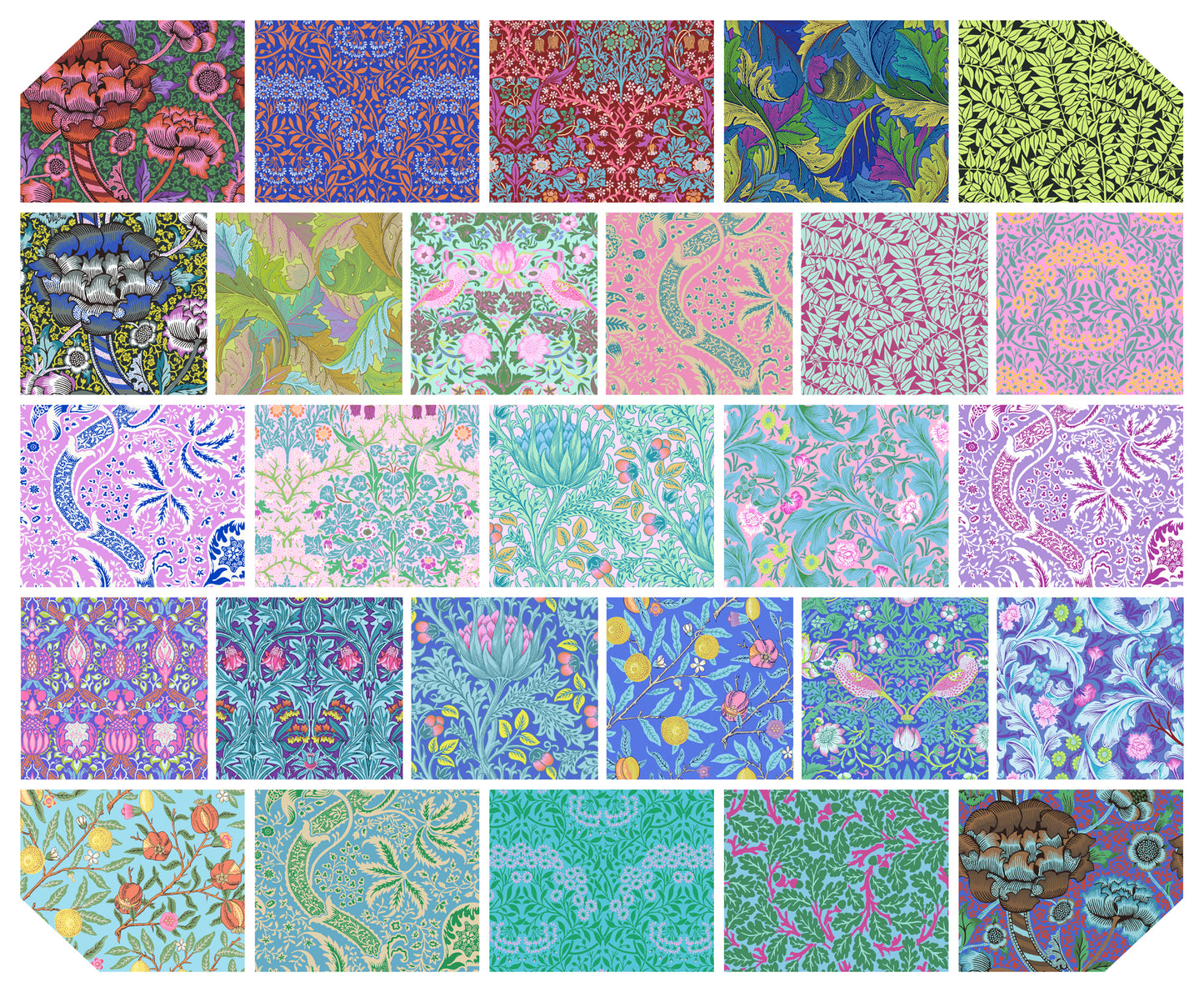 Kaffe Fassett x Morris & Co. Design Roll (40 pcs) for FreeSpirit