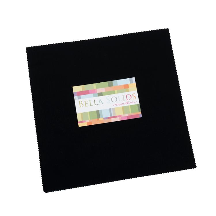 Black Bella Solids Layer Cake (42 pcs) by Moda