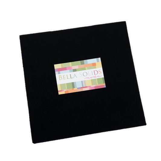 Black Bella Solids Layer Cake (42 pcs) by Moda