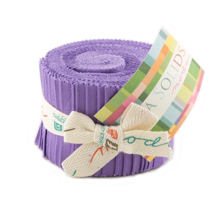 Hyacinth Bella Solids Junior Jelly Roll (20 pieces) by for Moda (9900JJR 93)