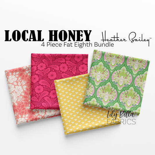 Local Honey Fat Eighth Bundle #2 (4 pcs) by Heather Bailey for Figo Fabrics