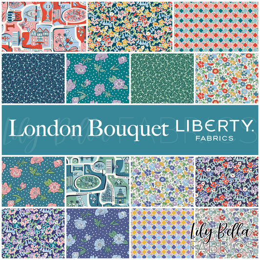 London Bouquet Fat Quarter Bundle (15 pcs) by Liberty Fabrics for Riley Blake