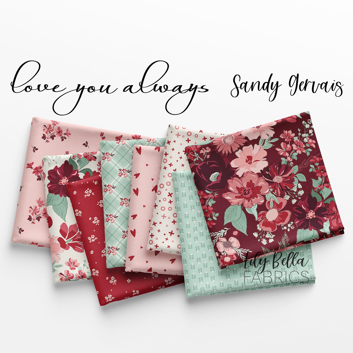 Love You Always Rolie Polie (40 pcs) by Sandy Gervais for Riley Blake Designs