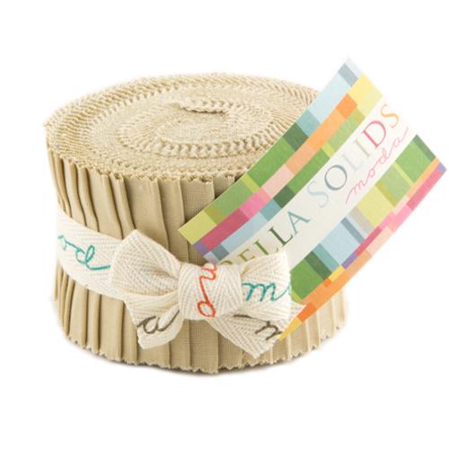 Tan Bella Solids Junior Jelly Roll (20 pieces) by  for Moda (9900JJR 13)