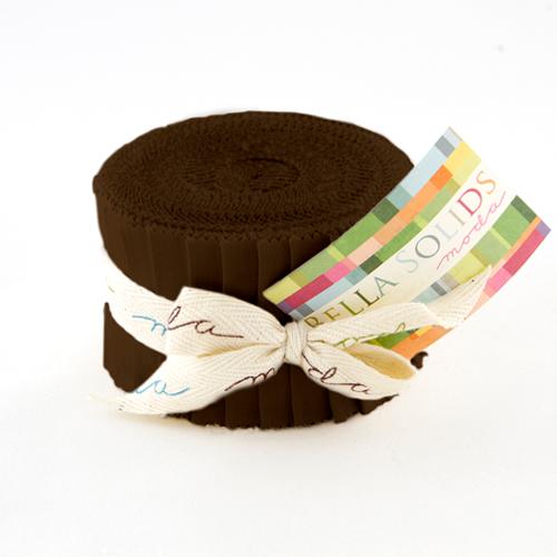 Brown Bella Solids Junior Jelly Roll (20 pieces) by  for Moda (9900JJR 71)