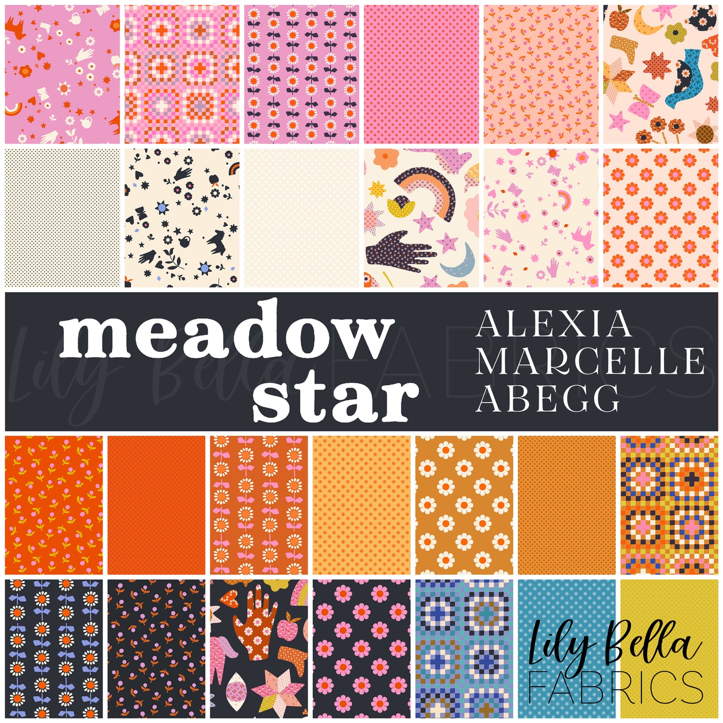 Meadow Star Jelly Roll (40 pcs) by Alexia Marcelle Abegg for Ruby Star Society