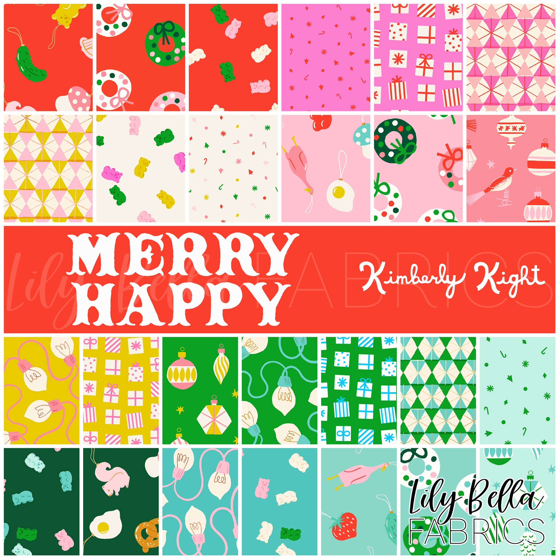 Merry Happy Layer Cake (42 pieces) by Kimberly Kight for Ruby Star Society (RS3097LC)