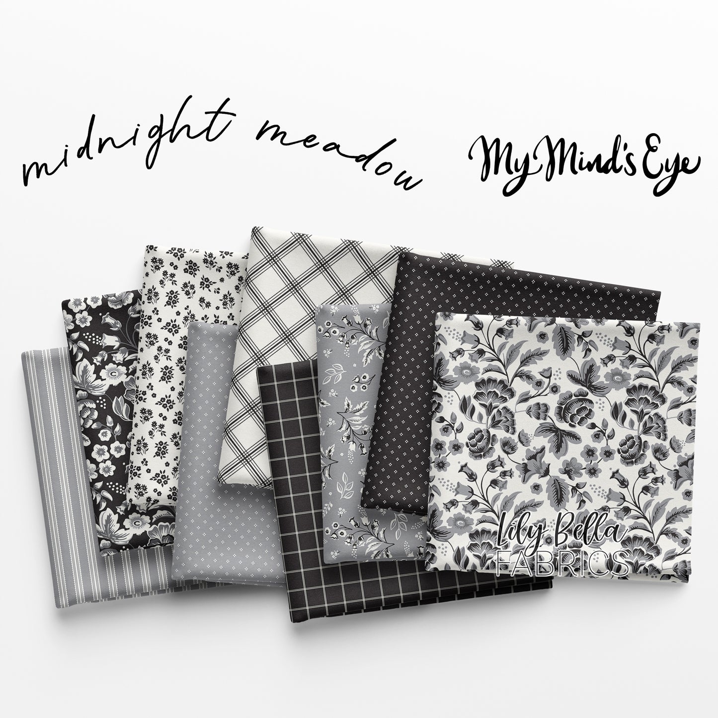 Midnight Meadow 10 Inch Stacker (42 pcs) by My Mind's Eye for Riley Blake