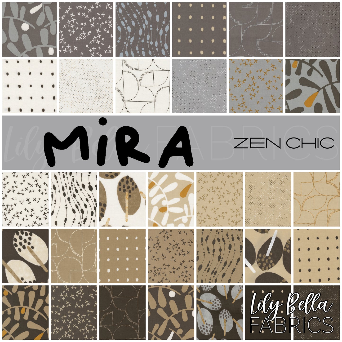 Mira Fabric Collection by Zen Chic for Moda at Lily Bella Fabrics