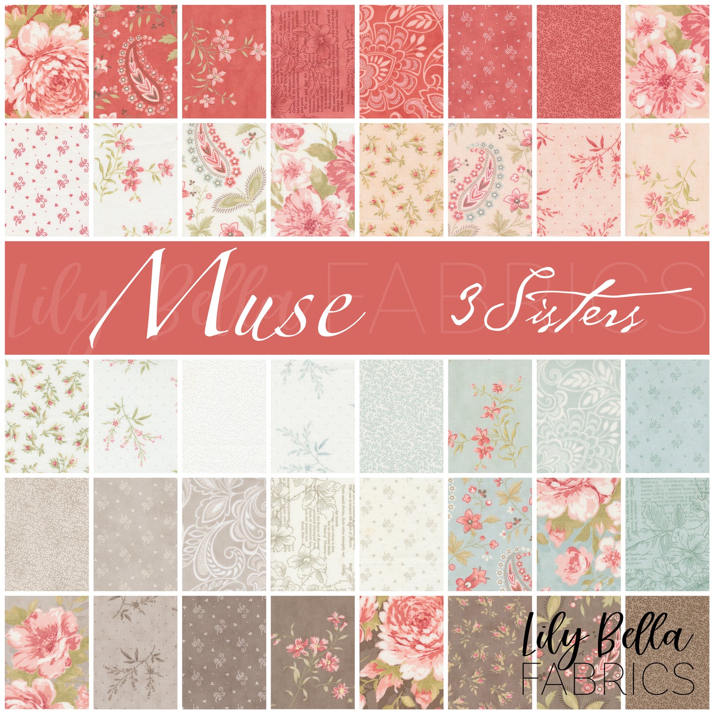 Muse Layer Cake (42 pcs) by 3 Sisters for Moda