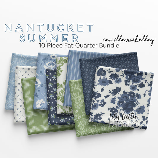 Nantucket Summer Fat Quarter Bundle #2 (10 pcs) by Camille Roskelley for Moda