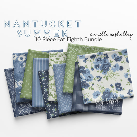 Nantucket Summer Fat Eighth Bundle (10 pcs) by Camille Roskelley for Moda