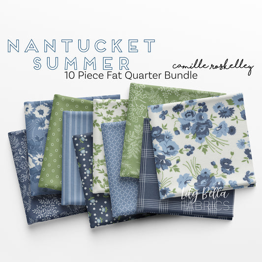 Nantucket Summer Fat Quarter Bundle (10 pcs) by Camille Roskelley for Moda