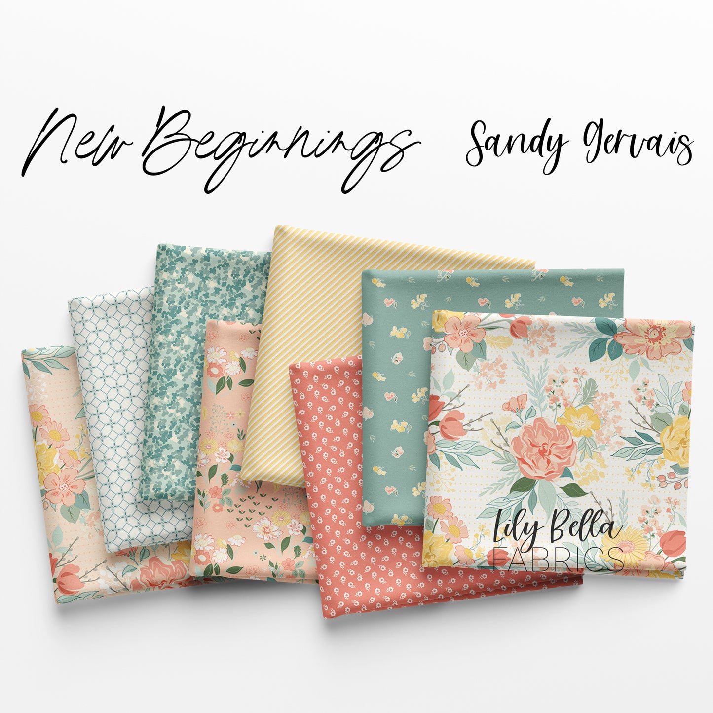 New Beginnings Fat Quarter Bundle (21 pcs) by Sandy Gervais for Riley Blake