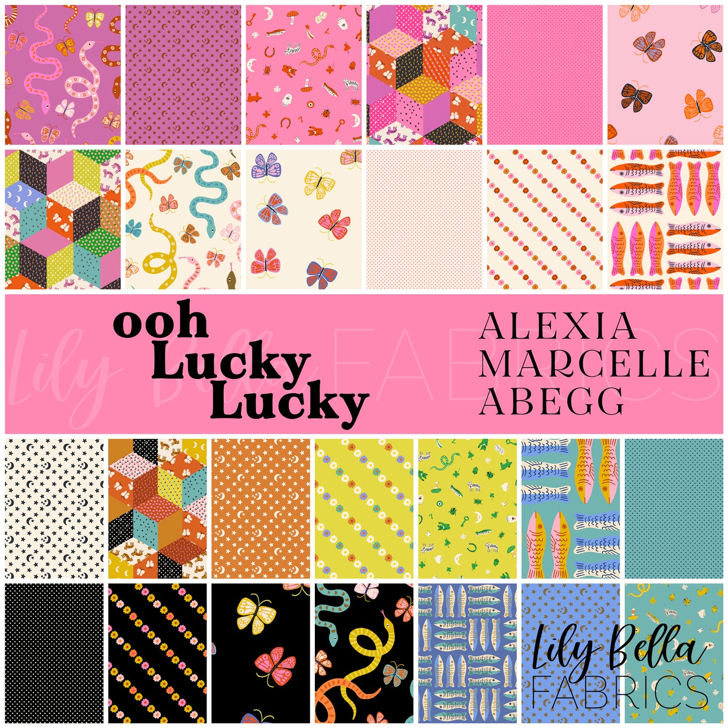 Ooh Lucky Lucky Fat Quarter Bundle (26 pcs) by Alexia Marcelle Abegg for Ruby Star Society