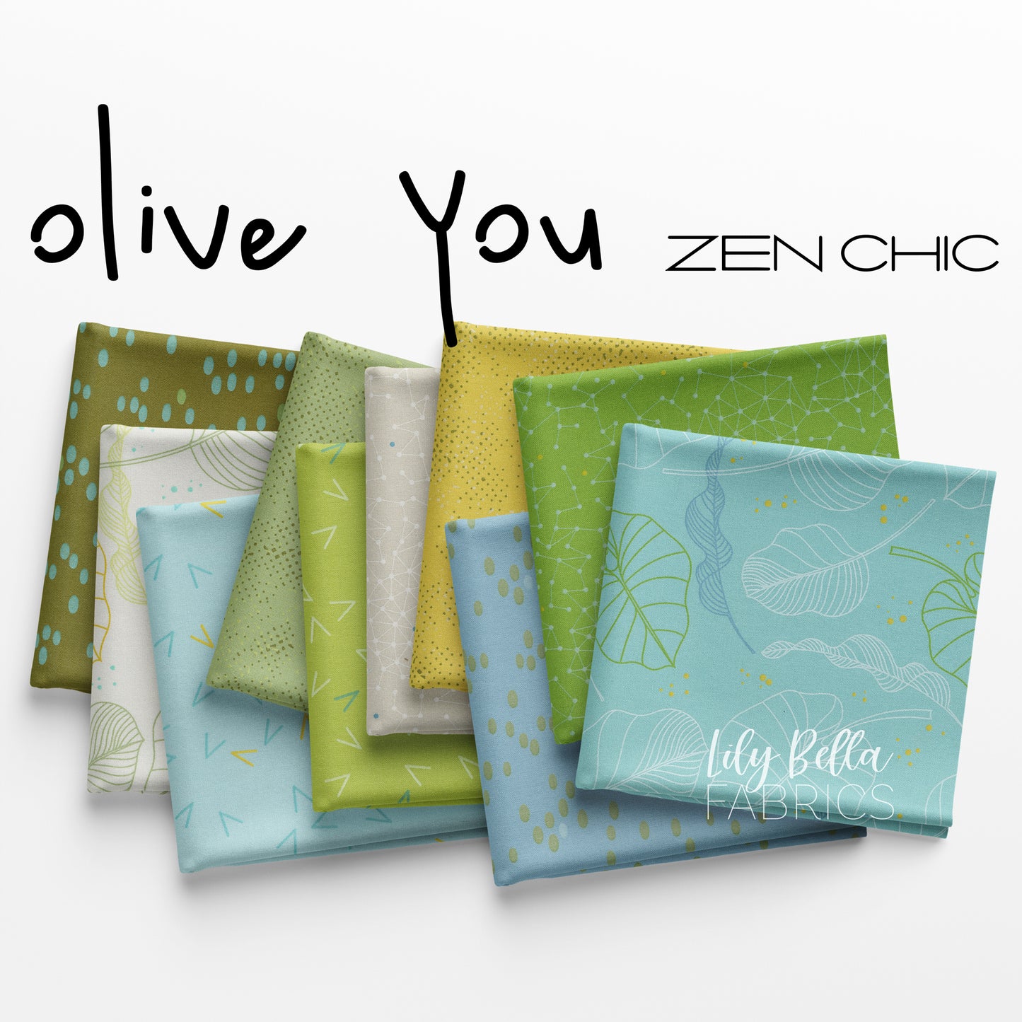 Olive You Jelly Roll (40 pcs) by Zen Chic for Moda