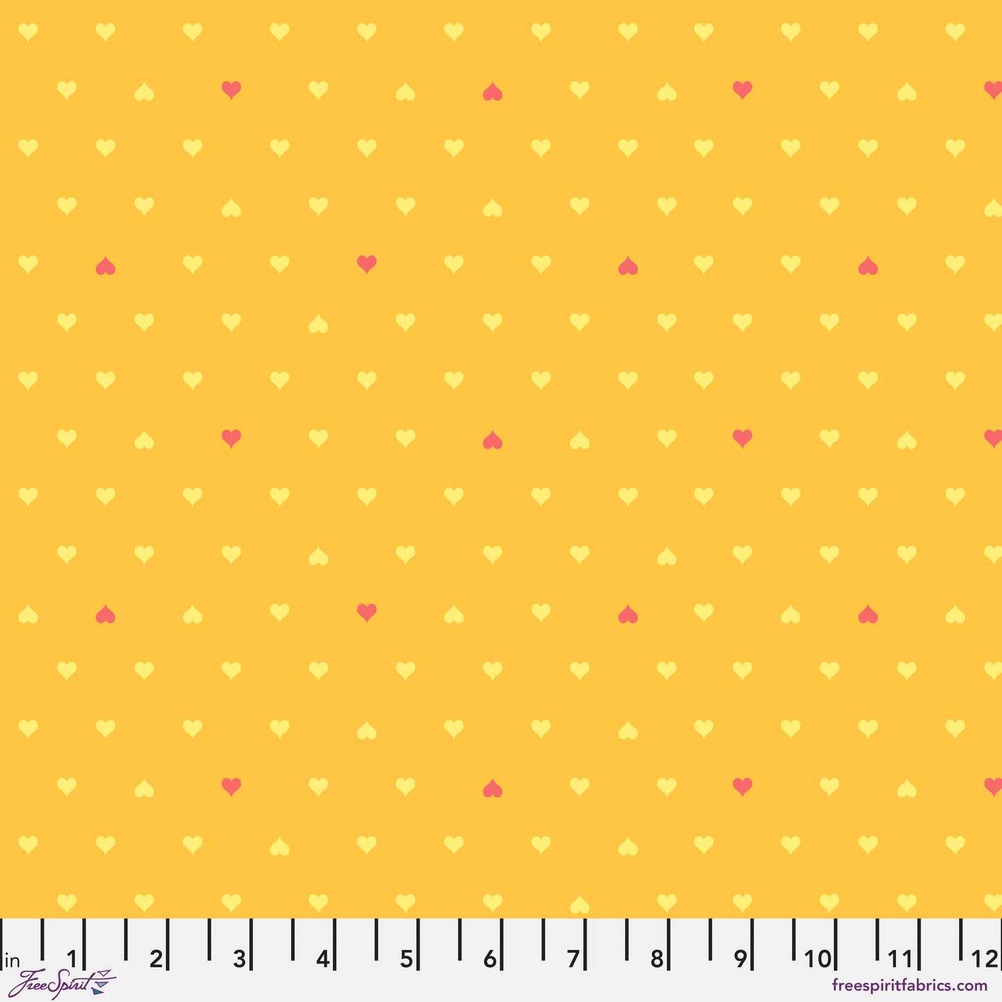 Unconditional Love in Buttercup - 1/2 yard - Besties by Tula Pink for FreeSpirit (PWTP221.BUTTERCUP)
