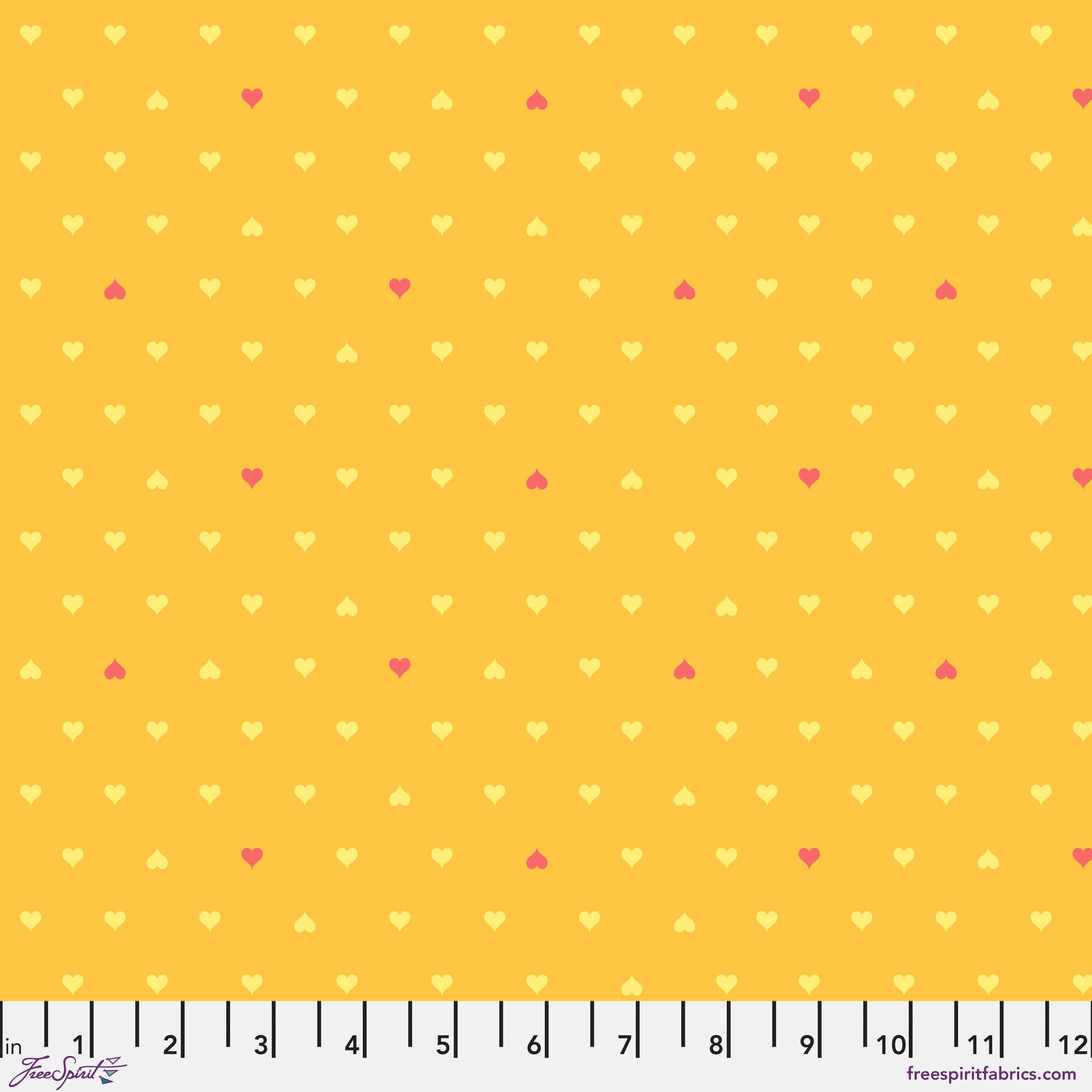 Unconditional Love in Buttercup - 1/2 yard - Besties by Tula Pink for FreeSpirit (PWTP221.BUTTERCUP)
