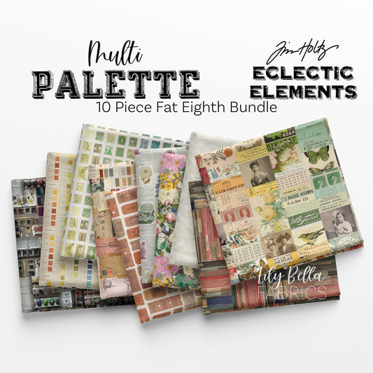 Eclectic Elements Palette: Multi Fat Eighth Bundle (10 pcs) by Tim Holtz for FreeSpirit