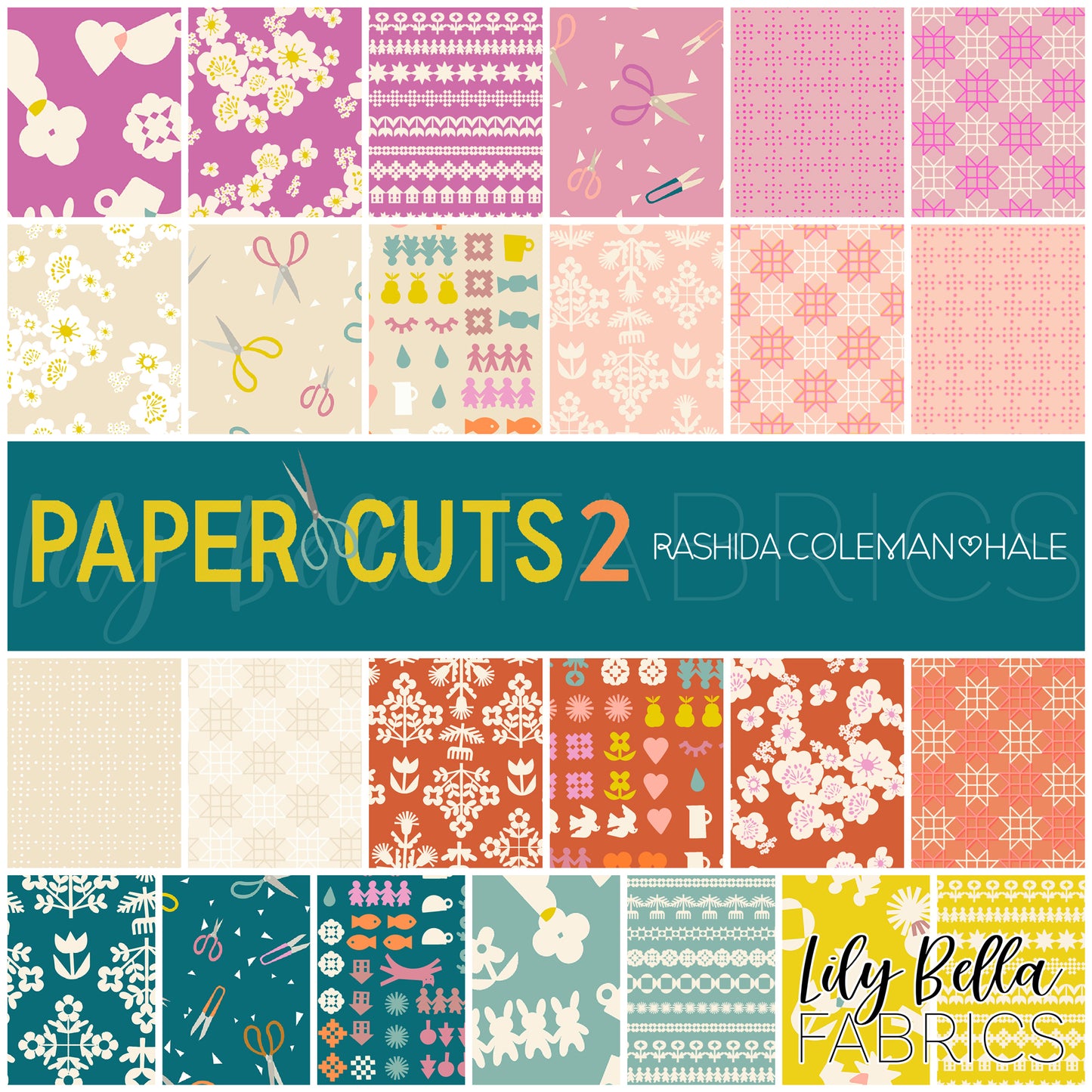 Paper Cuts 2 Jelly Roll (40 pcs) by Rashida Coleman-Hale for Ruby Star Society