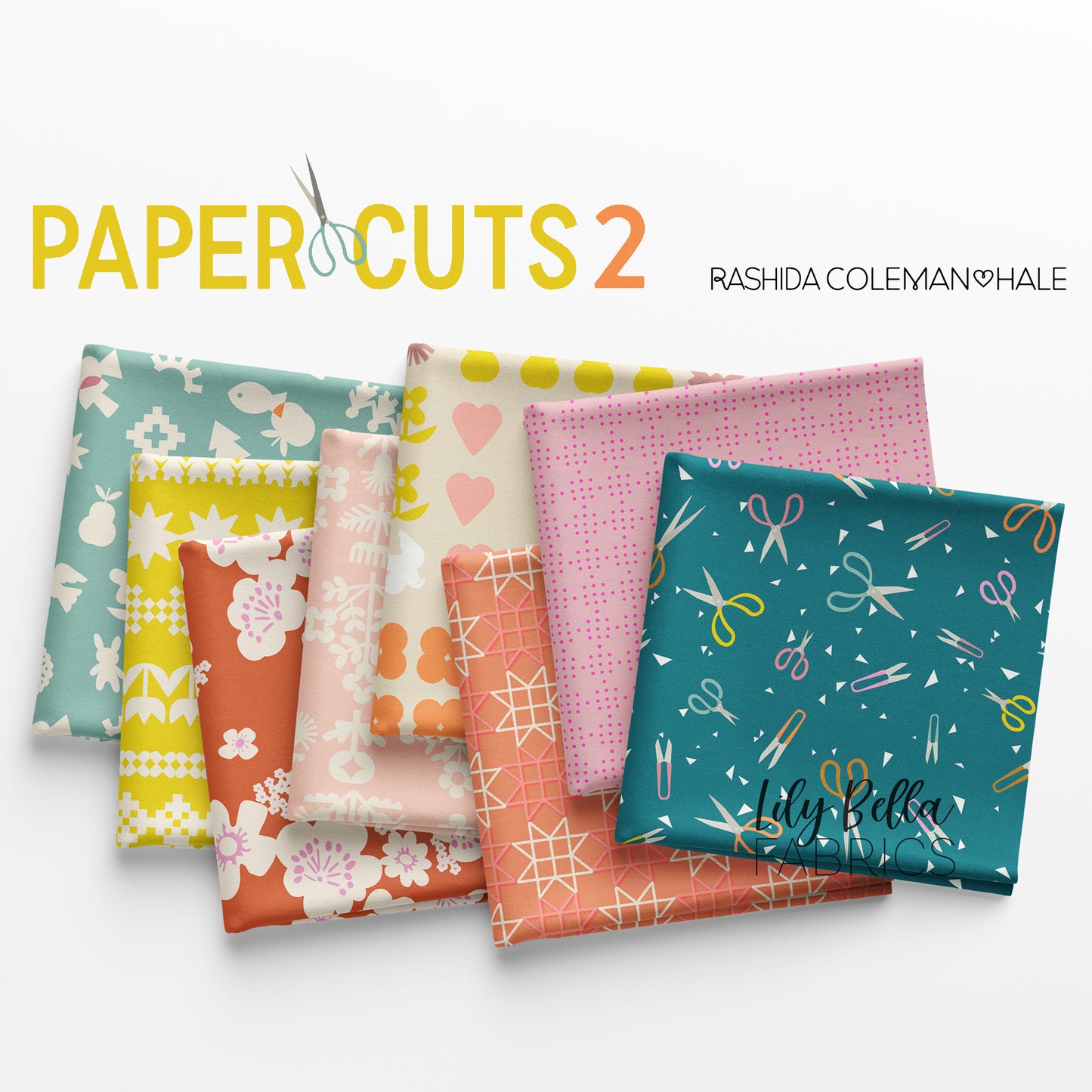 Paper Cuts 2 Fat Quarter Bundle (25 pcs) by Rashida Coleman-Hale for Ruby Star Society