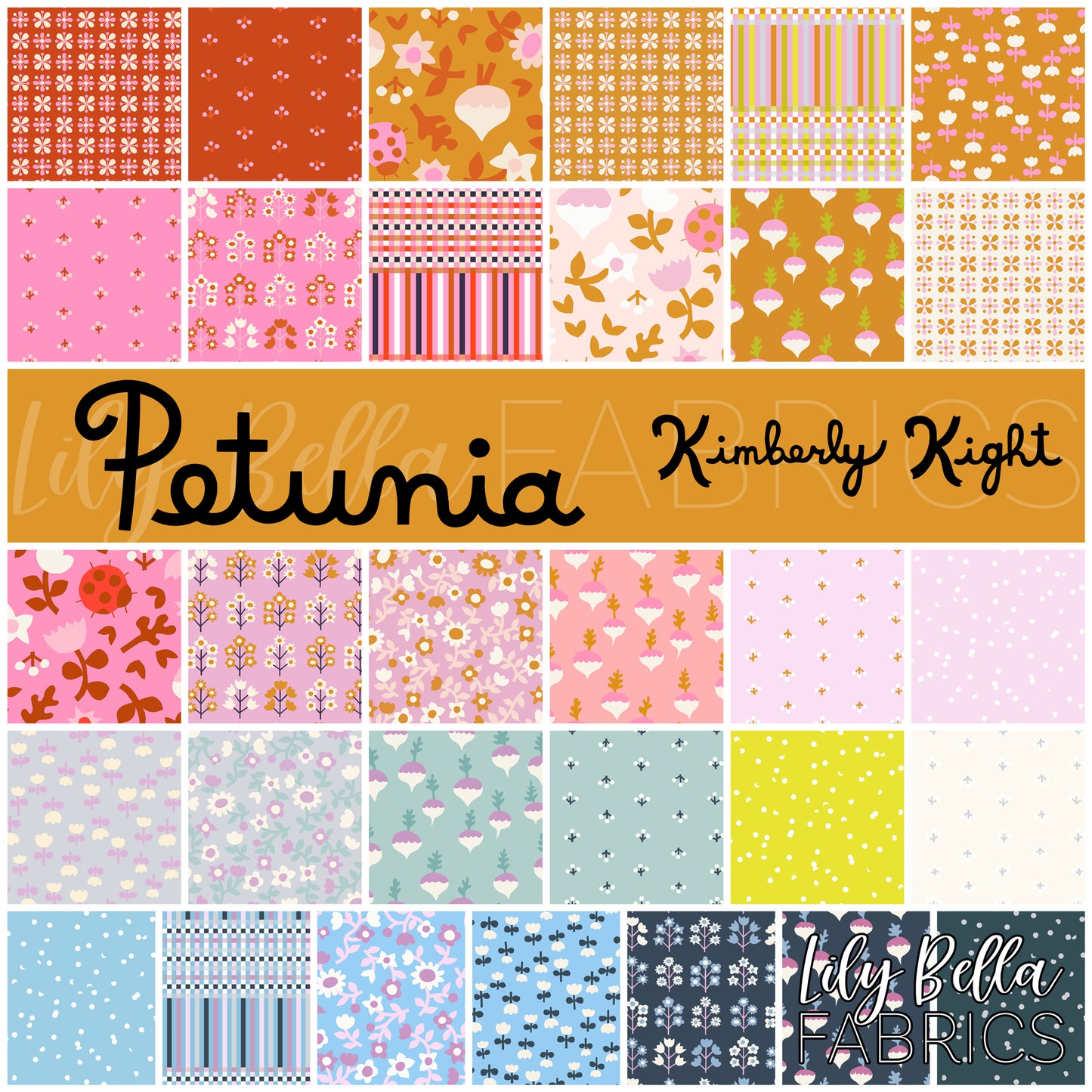 Petunia Jelly Roll (40 pcs) by Kimberly Kight for Ruby Star Society