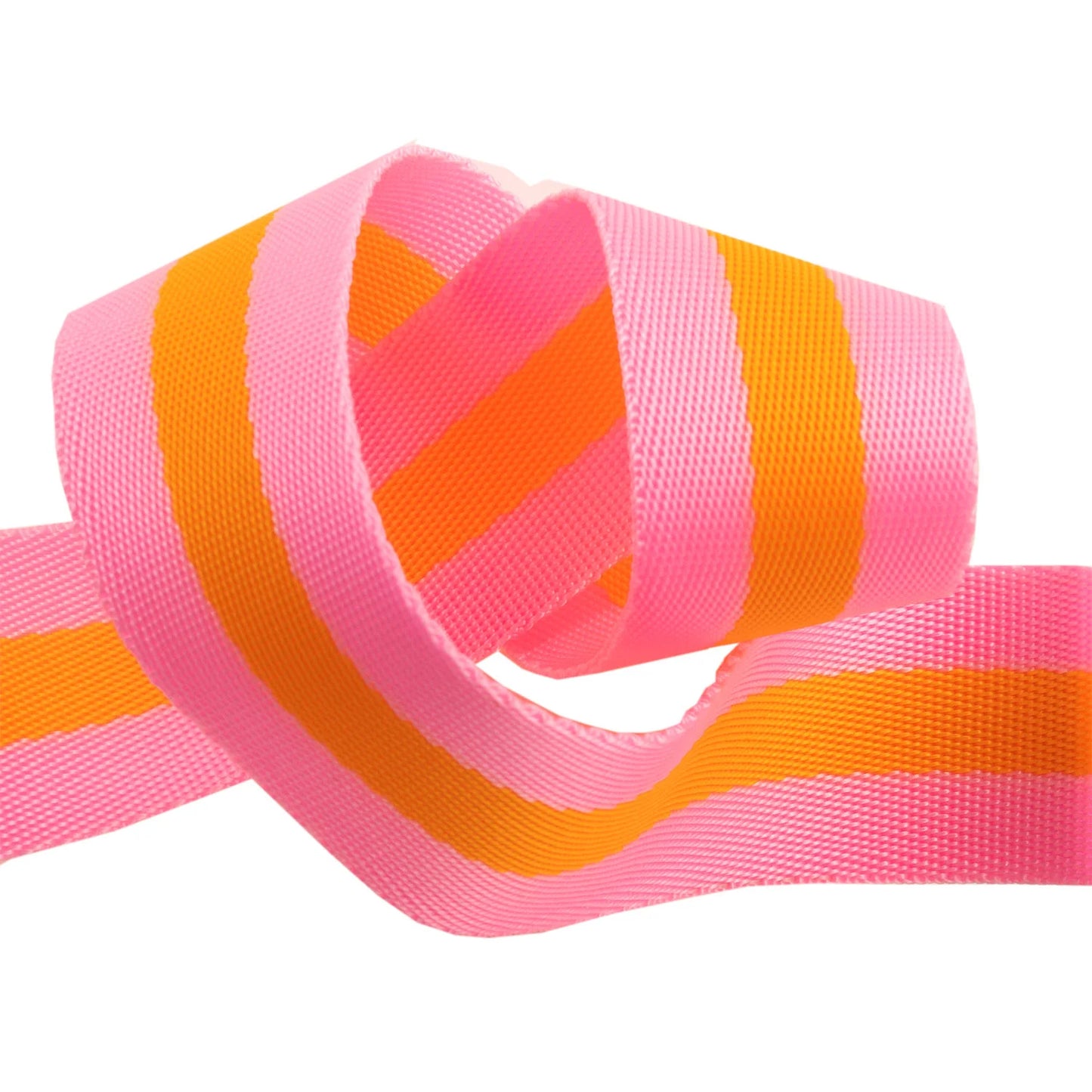 Pink Orange Nylon Webbing by Tula Pink for Renaissance Ribbons (TK9038 02 2YD)