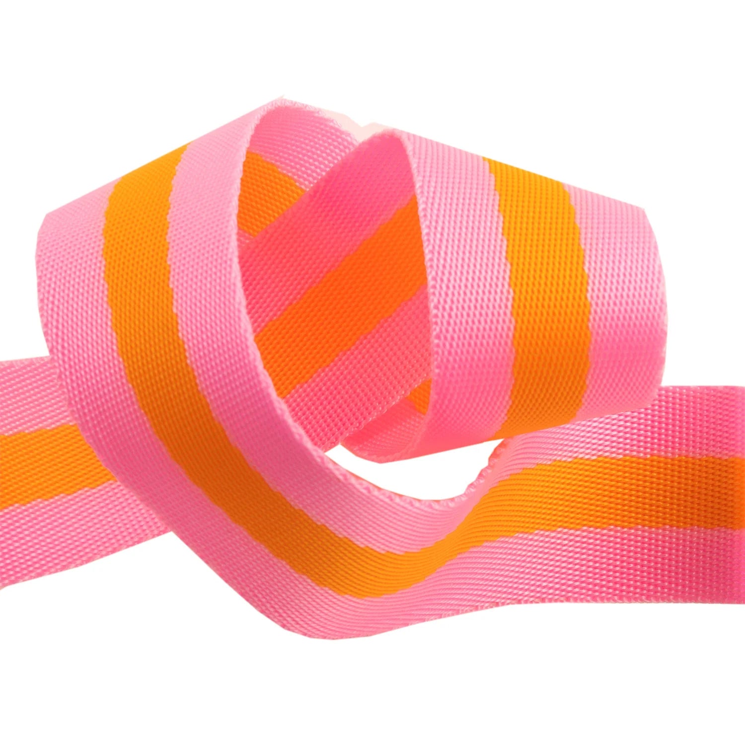 Pink Orange Nylon Webbing by Tula Pink for Renaissance Ribbons (TK9038 02 2YD)