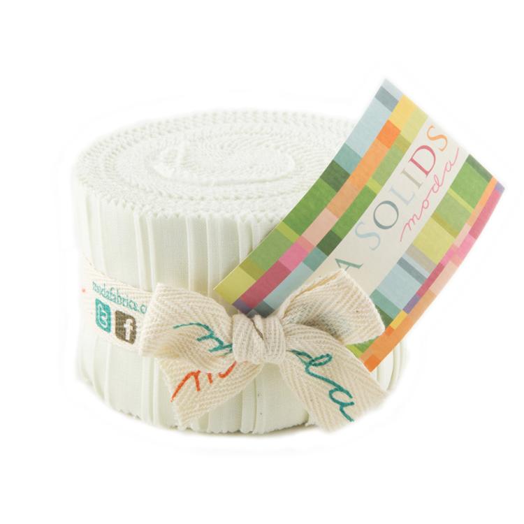 Porcelain Bella Solids Junior Jelly Roll (20 pieces) by  for Moda (9900JJR 182)