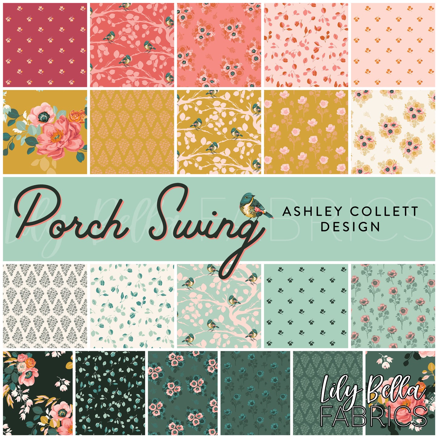 Porch Swing Rolie Polie (40 pcs) by Ashley Collett Design for Riley Blake