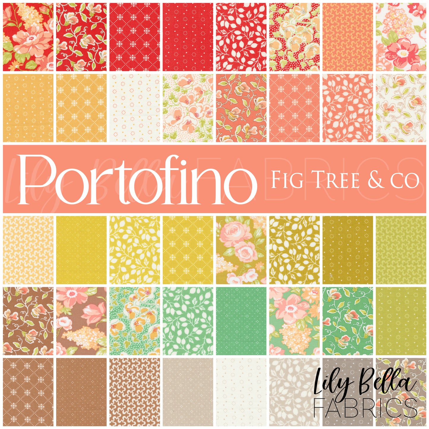 Portofino Fat Quarter Bundle (40 pcs) by Fig Tree and Co. for Moda