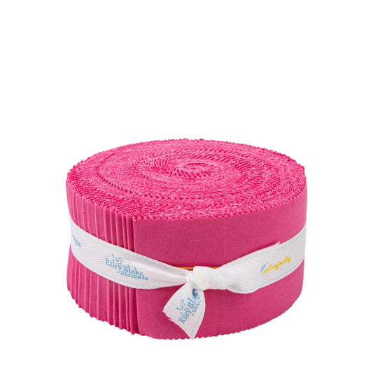Riley Hot Pink Confetti Cottons Rolie Polie (40 pieces) by The RBD Designers for Riley Blake Designs (RP-120-RHOTPINK-40)