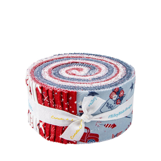 Stars and Stripes Forever Rolie Polie (40 pcs) by Lori Whitlock for Riley Blake Designs
