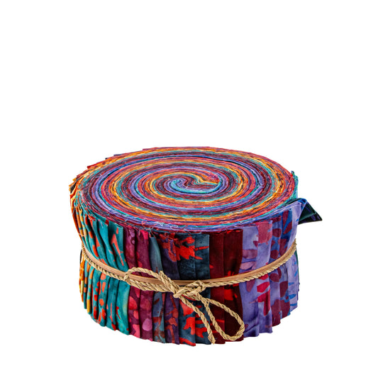 Seaside Sunset Expressions Batiks Rolie Polie (40 pcs) by Riley Blake Designs