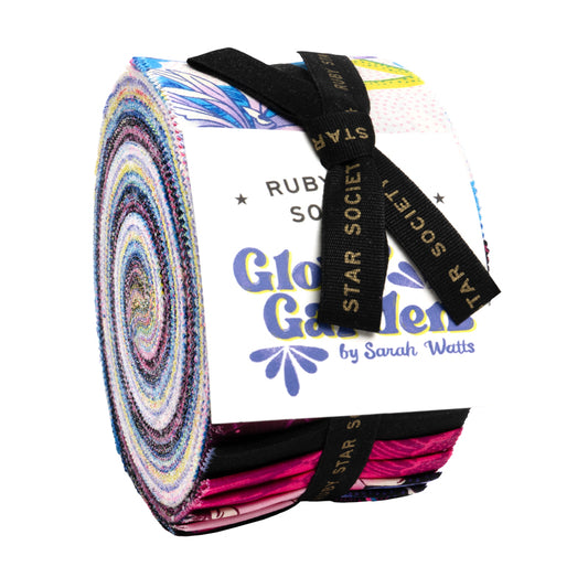 Glow Garden Jelly Roll (40 pcs) by Sarah Watts for Ruby Star Society