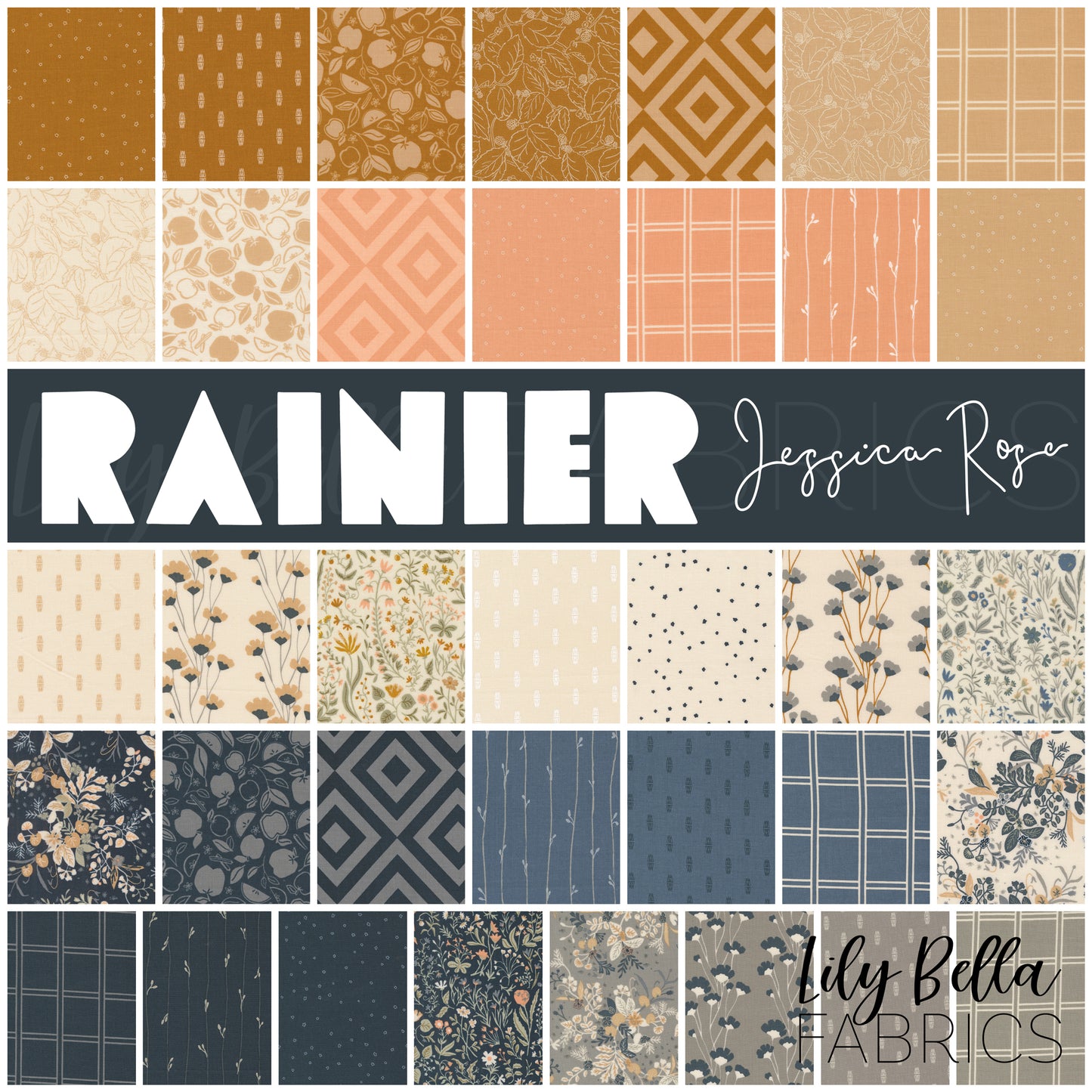 Rainier Layer Cake (42 pcs) by Jessica Rose for Moda