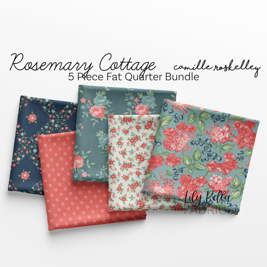 Rosemary Cottage Fat Quarter Bundle (5 pcs) by Camille Roskelley for Moda