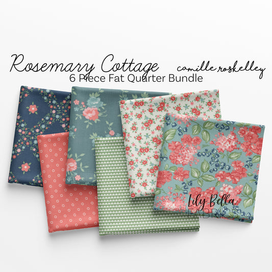 Rosemary Cottage Fat Quarter Bundle (6 pcs) by Camille Roskelley for Moda