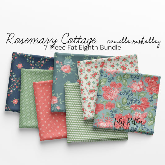 Rosemary Cottage Fat Eighth Bundle (7 pcs) by Camille Roskelley for Moda