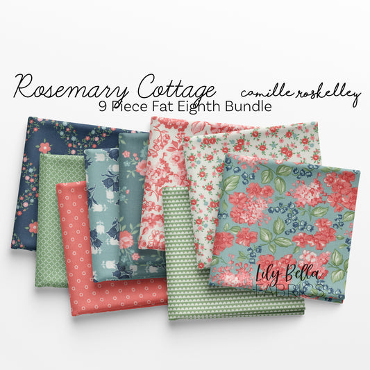 Rosemary Cottage Fat Eighth Bundle (9 pcs) by Camille Roskelley for Moda