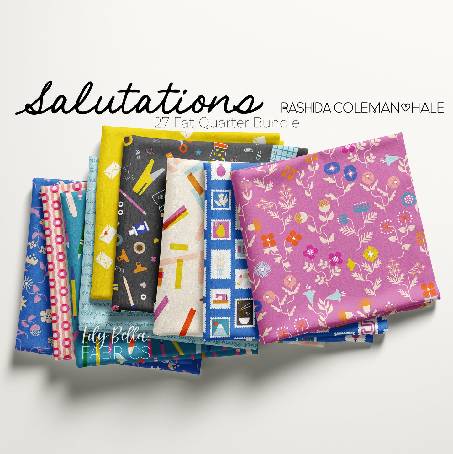 Salutations Fat Quarter Bundle (27 pcs) by Rashida Coleman-Hale for Ruby Star Society