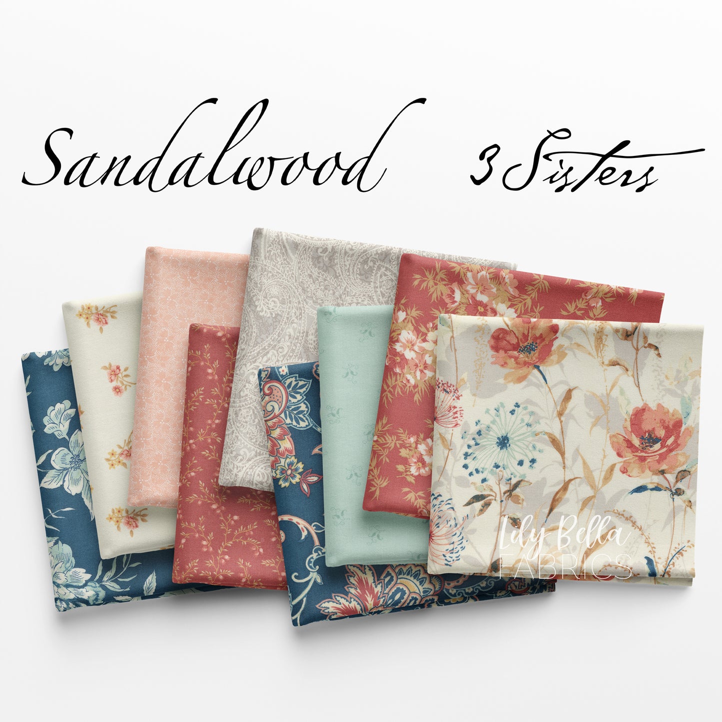 Sandalwood Layer Cake (42 pcs) by 3 Sisters for Moda