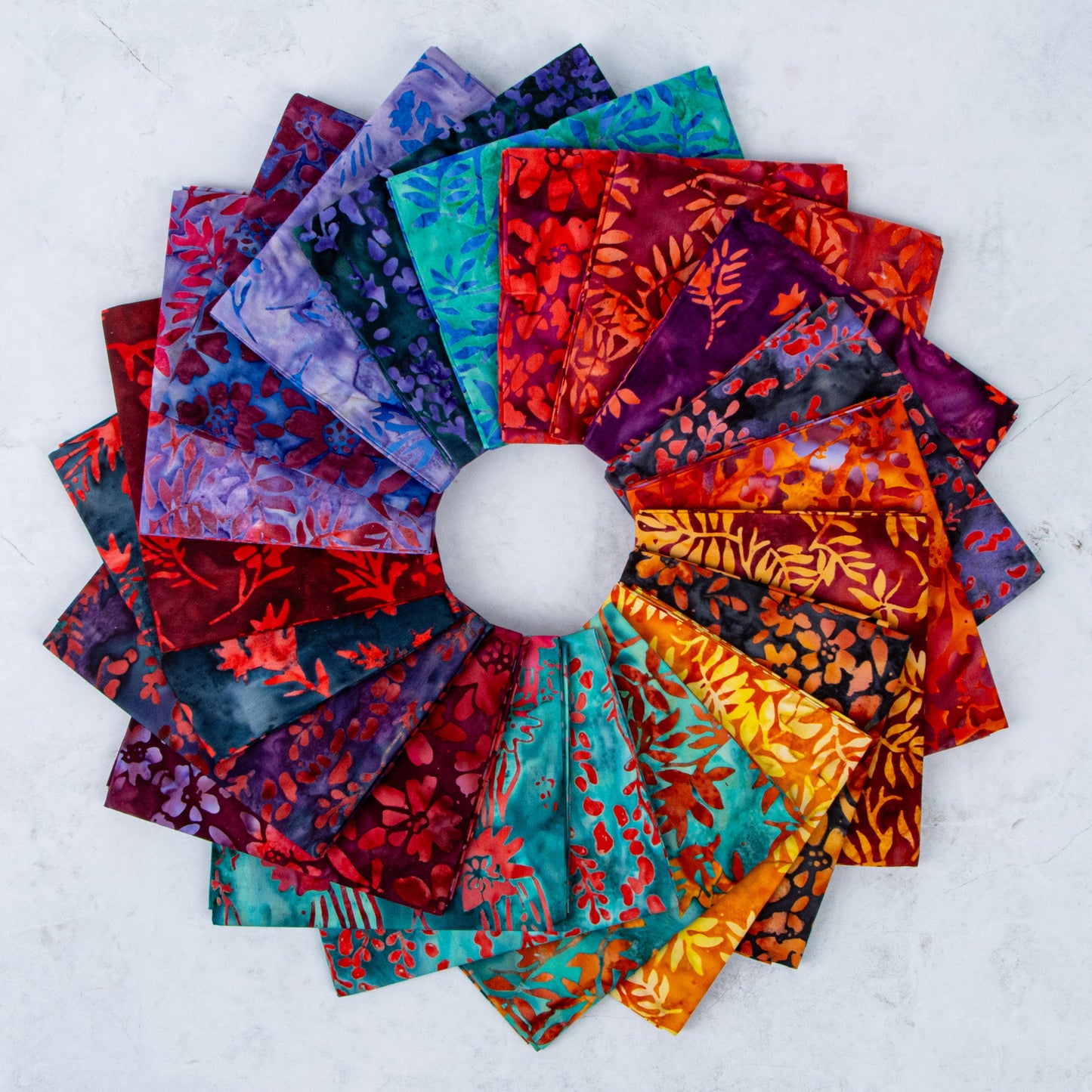 Seaside Sunset Expressions Batiks 10 Inch Stacker (42 pcs) by Riley Blake Designs