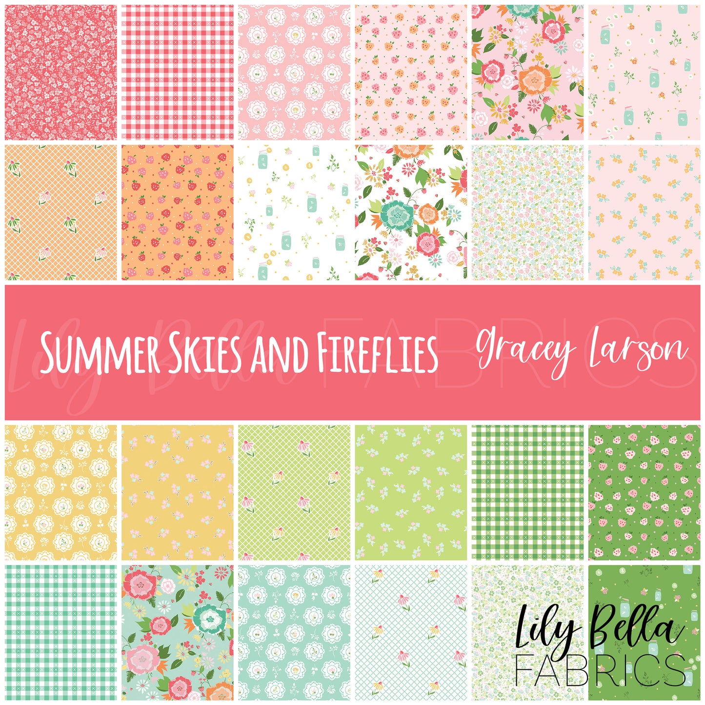 Summer Skies and Fireflies Rolie Polie (40 pcs) by Gracey Larson for Riley Blake